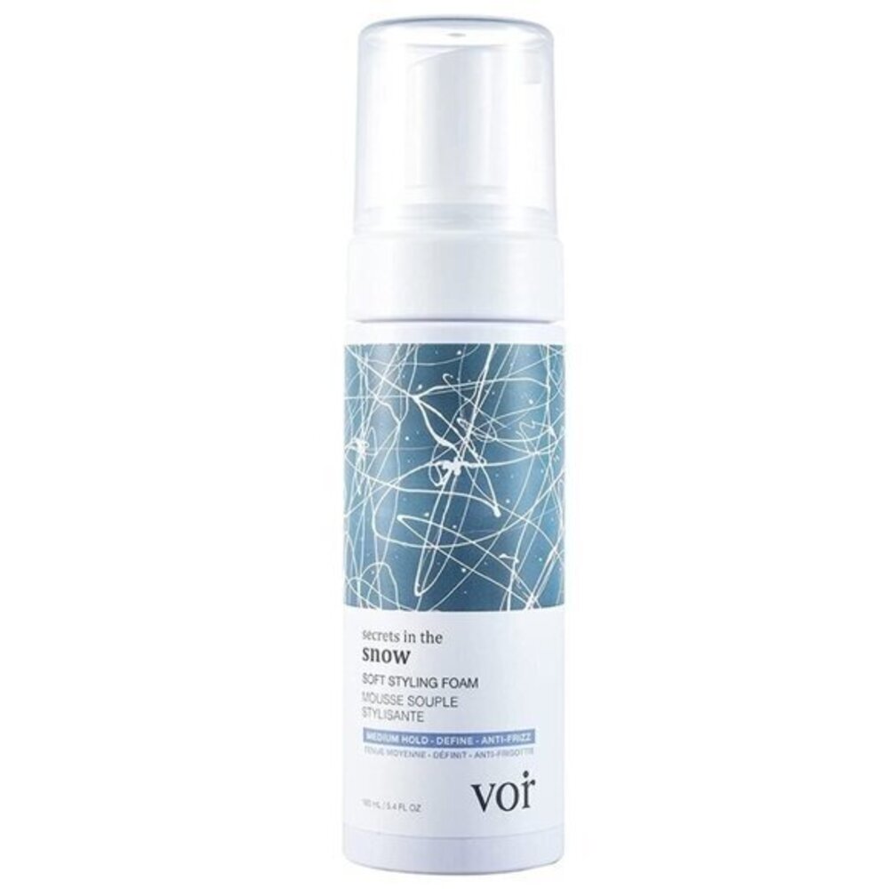 VOIR HAIRCARE / SECRETS IN THE SNOW SOFT STYLING FOAM. Made in‎ Canada. 160 ml